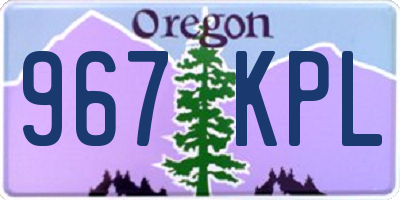 OR license plate 967KPL