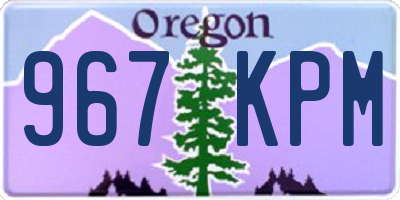 OR license plate 967KPM