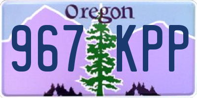 OR license plate 967KPP