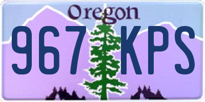 OR license plate 967KPS
