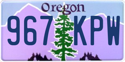OR license plate 967KPW