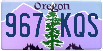 OR license plate 967KQS