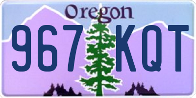 OR license plate 967KQT
