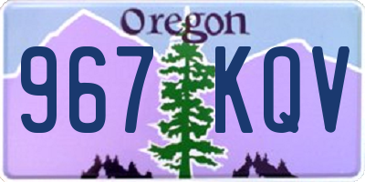 OR license plate 967KQV