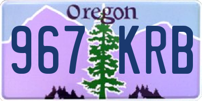 OR license plate 967KRB