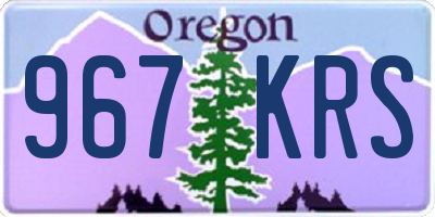 OR license plate 967KRS