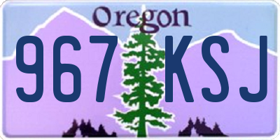 OR license plate 967KSJ
