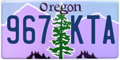 OR license plate 967KTA