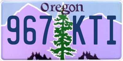 OR license plate 967KTI