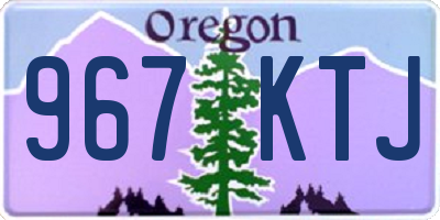 OR license plate 967KTJ