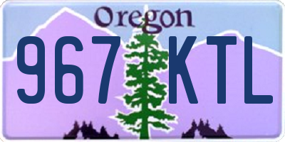 OR license plate 967KTL