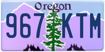 OR license plate 967KTM