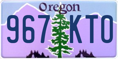 OR license plate 967KTO