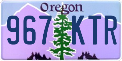 OR license plate 967KTR