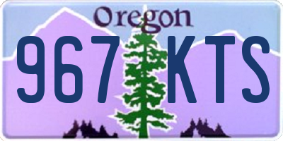 OR license plate 967KTS