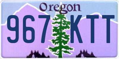 OR license plate 967KTT