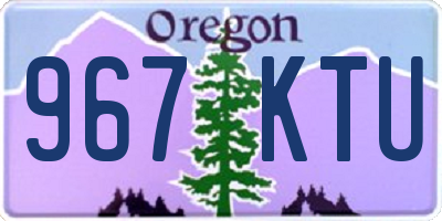 OR license plate 967KTU
