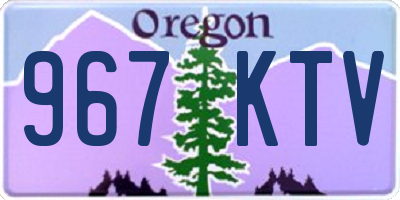 OR license plate 967KTV