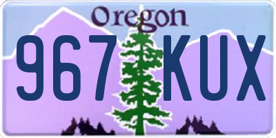 OR license plate 967KUX