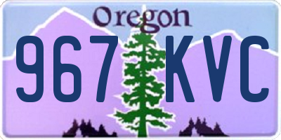 OR license plate 967KVC