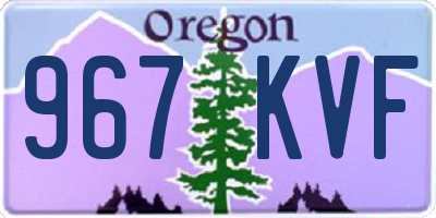 OR license plate 967KVF