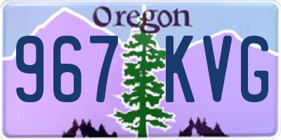 OR license plate 967KVG