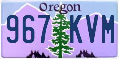 OR license plate 967KVM