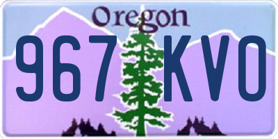 OR license plate 967KVO