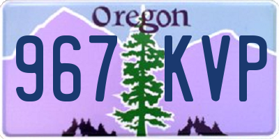 OR license plate 967KVP