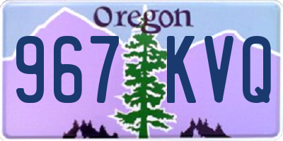 OR license plate 967KVQ