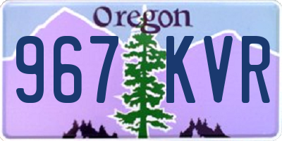 OR license plate 967KVR
