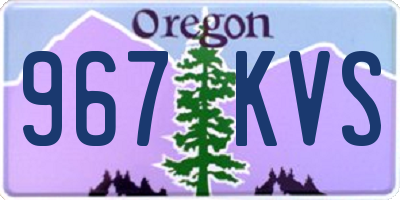 OR license plate 967KVS