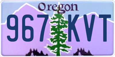 OR license plate 967KVT