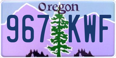 OR license plate 967KWF