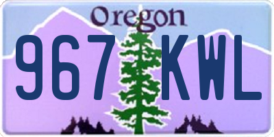 OR license plate 967KWL