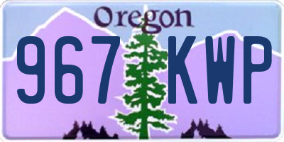 OR license plate 967KWP