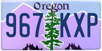 OR license plate 967KXP