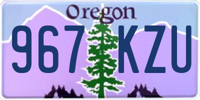 OR license plate 967KZU
