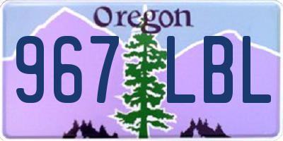 OR license plate 967LBL