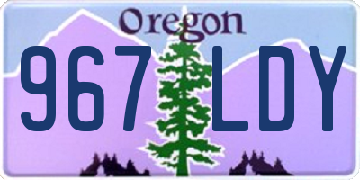 OR license plate 967LDY