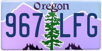 OR license plate 967LFG