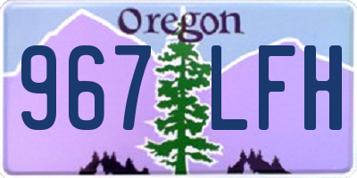 OR license plate 967LFH