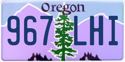 OR license plate 967LHI