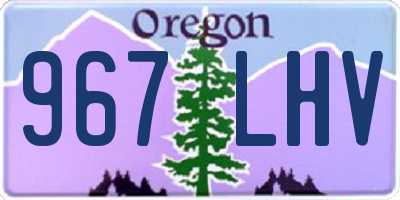 OR license plate 967LHV