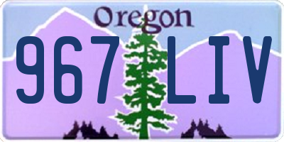 OR license plate 967LIV