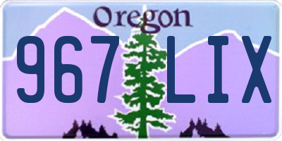 OR license plate 967LIX