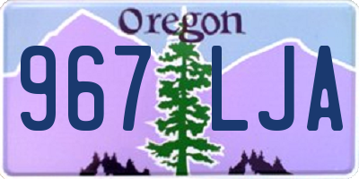 OR license plate 967LJA