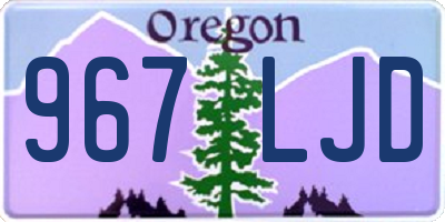 OR license plate 967LJD