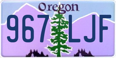 OR license plate 967LJF