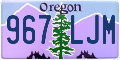 OR license plate 967LJM